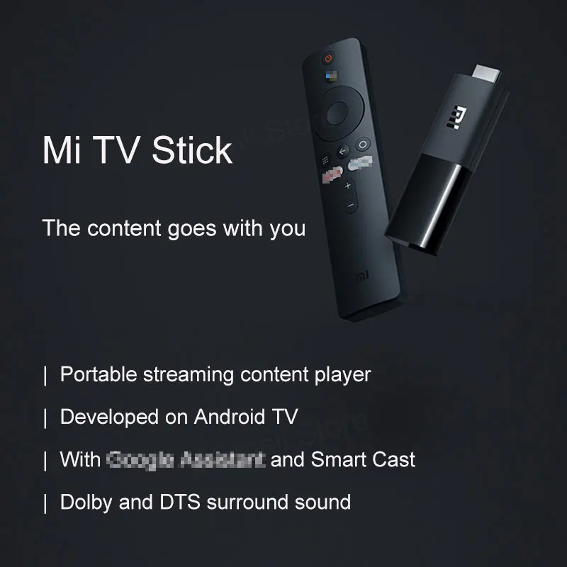 Глобальная версия Xiaomi Mi TV Stick Android 9 0 четырехъядерный 1080P Dolby DTS HD Двойное