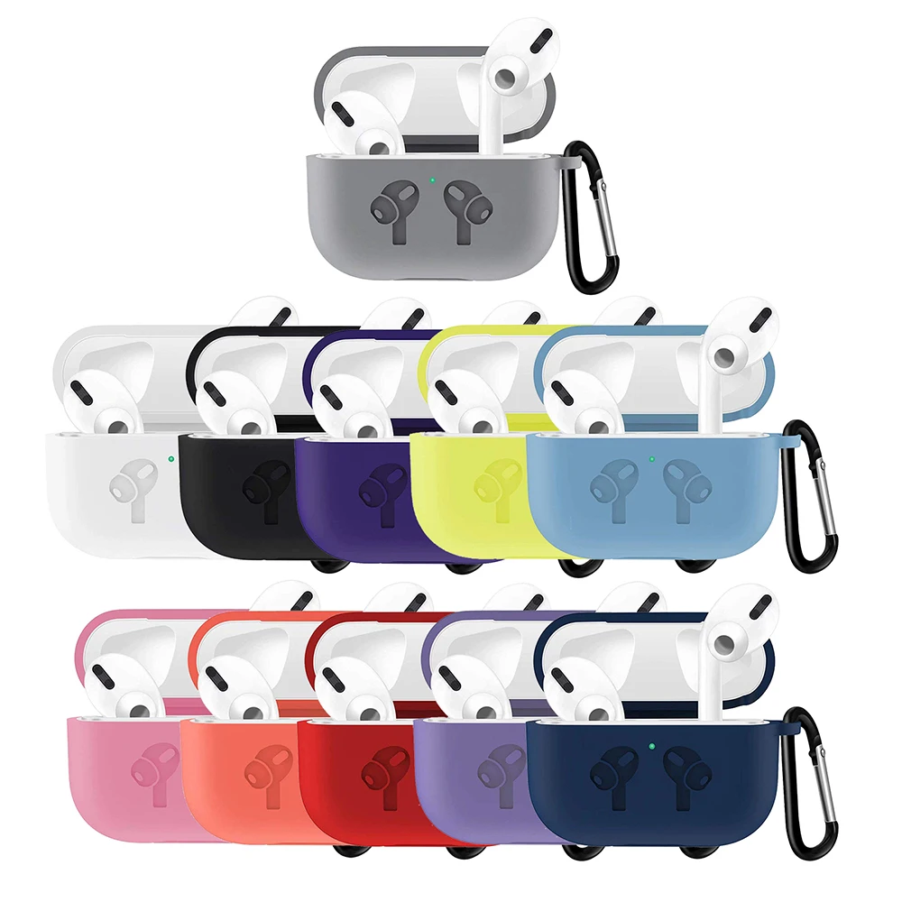 Силиконовый чехол для Airpods Pro беспроводной с Bluetooth Apple наушников Air Pods 3