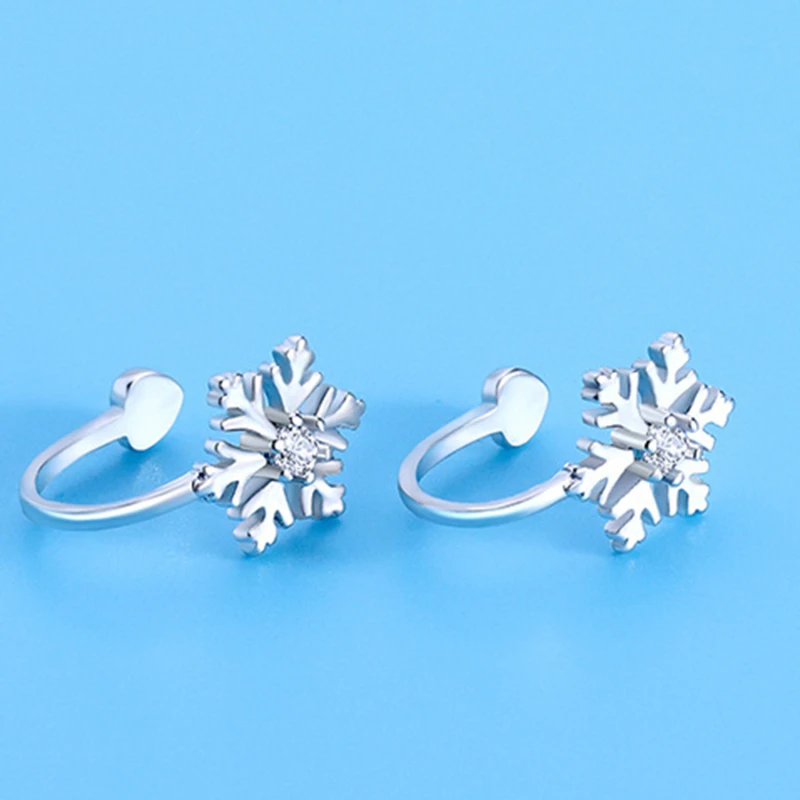 

Зажим женский Снежинка без пирсинга хрустальные серьги 2022 Новые манжеты для ушей без отверстия