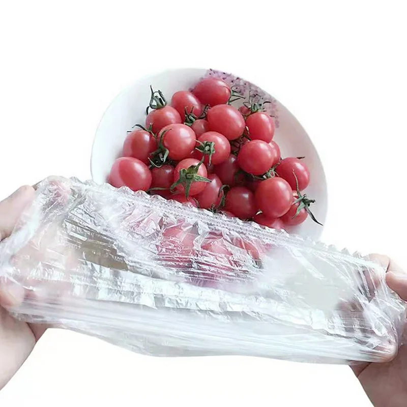Новинка 100 шт. многоразовые пластиковые пакеты Крышка для пищевых продуктов