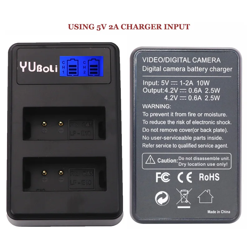 4x LP E10 LPE10 Камера Батарейки + ЖК дисплей USB Dual Зарядное устройство для цифровой