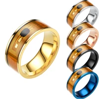 2021Fashion NFC Multifunctional Stainless Steel Waterproof Smart Digital Technology Couple Ring  For Android iPhone Mobile Phone