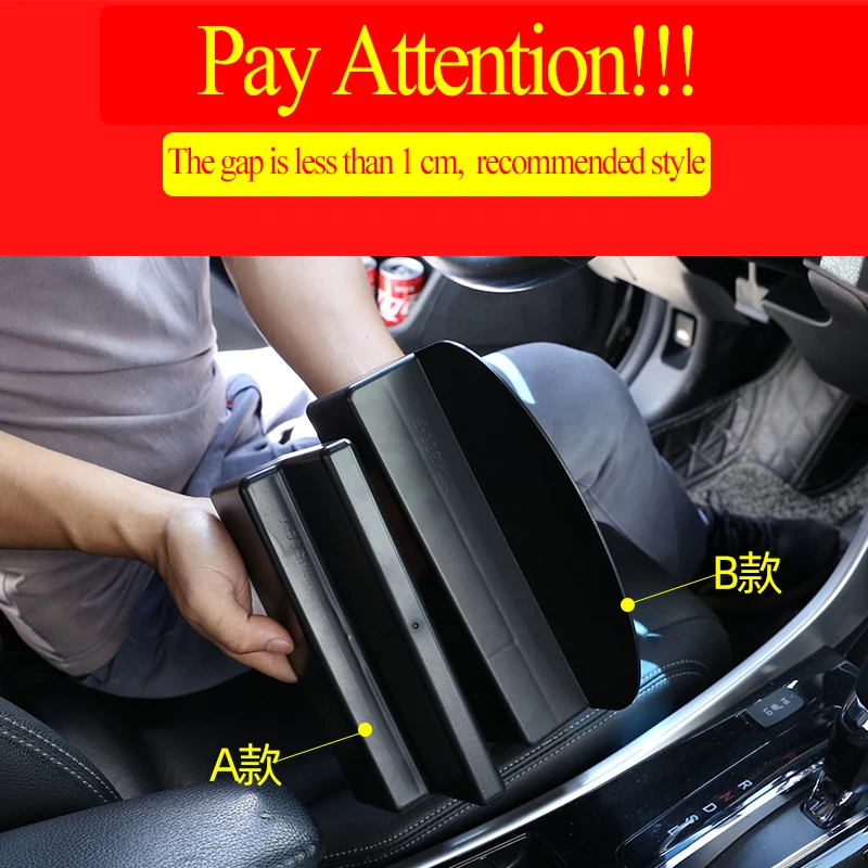 

ABS Black Car Center Interior Seat gap Storage Box Tray For BMW,For Benz,For Land Rover Universal Storage Box Car Accessories