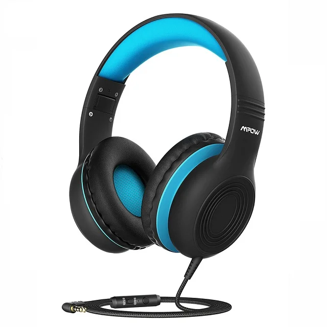 Black Blue Mpow CH6S милые детские наушники складные Накладные наушники с объемом 85 дБ ограниченная Защита слуха наушники с микрофоном - Цвет: Black Blue