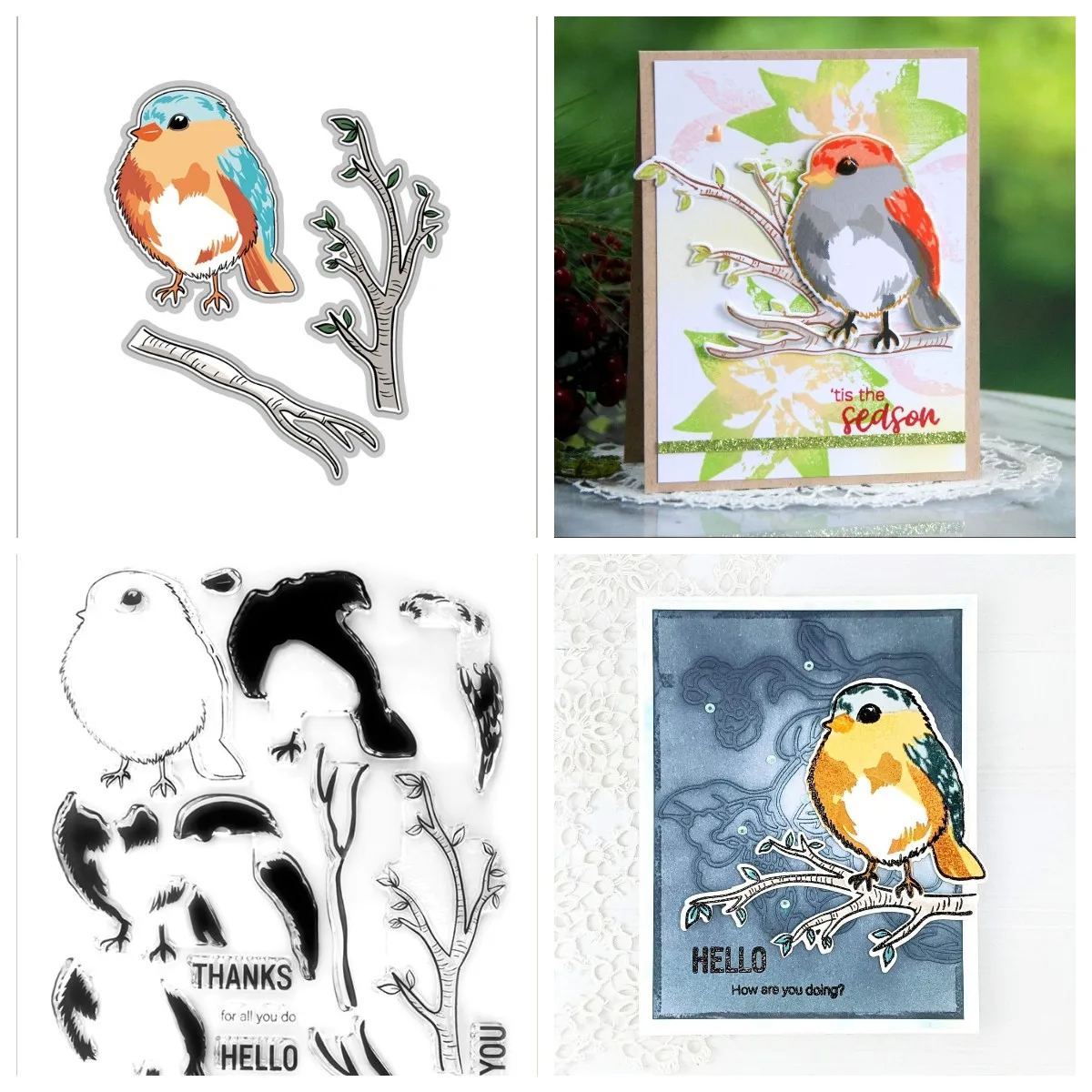 

Bird of the Woods Cutting Dies And Stamps Scrapbook Diary Decoration Stencil Embossing Template DIY Greeting Card Handmade 2021