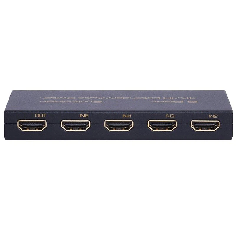 5-портовый HDMI-совместимый коммутатор 5 в 1 ИК-пульт дистанционного управления 5x1