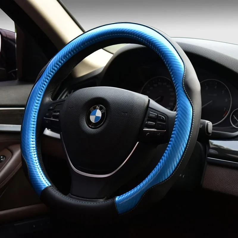DIY гоночный автомобиль мягкий 38 см чехлы на руль из углеродного волокна натуральной кожи Декор интерьера из натуральной воловьей кожи спортивный Чехол