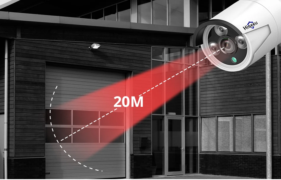 Hiseeu 4 шт./лот 4MP POE IP камера Аудио H.265 безопасности наружная Водонепроницаемая камера видеонаблюдения P2P ONVIF