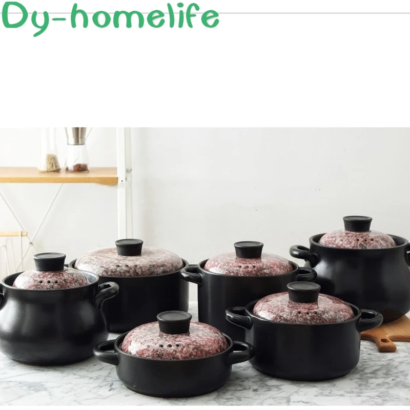 Мраморный керамический горшок для дождевой посуды домашняя кастрюля тушения в