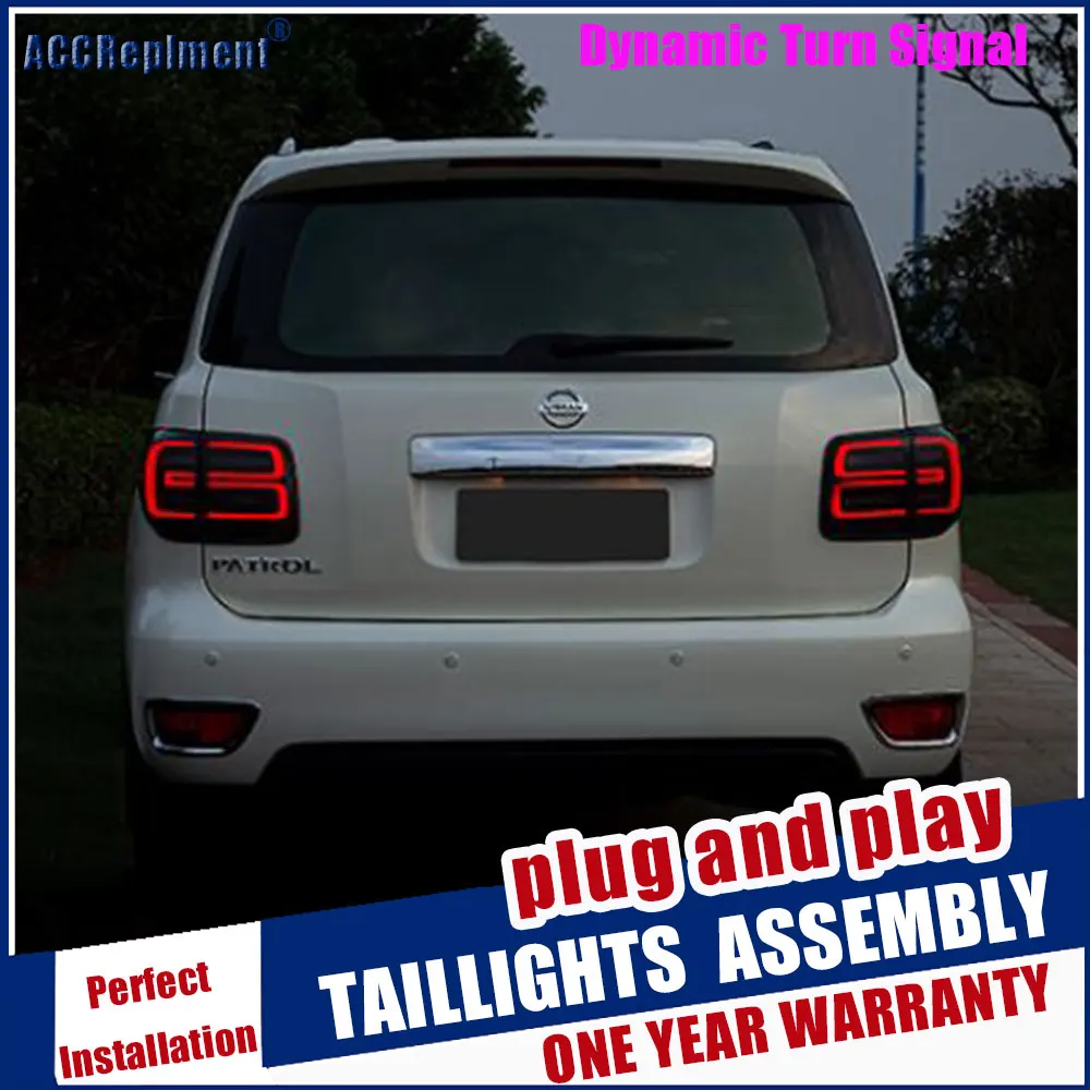 

Dynamic turn signal taillight For Nissan Patrol/Armada Y62 led Taillight Assembly DRL+Turn Signal+Brake+Reverse lights 2012-2019