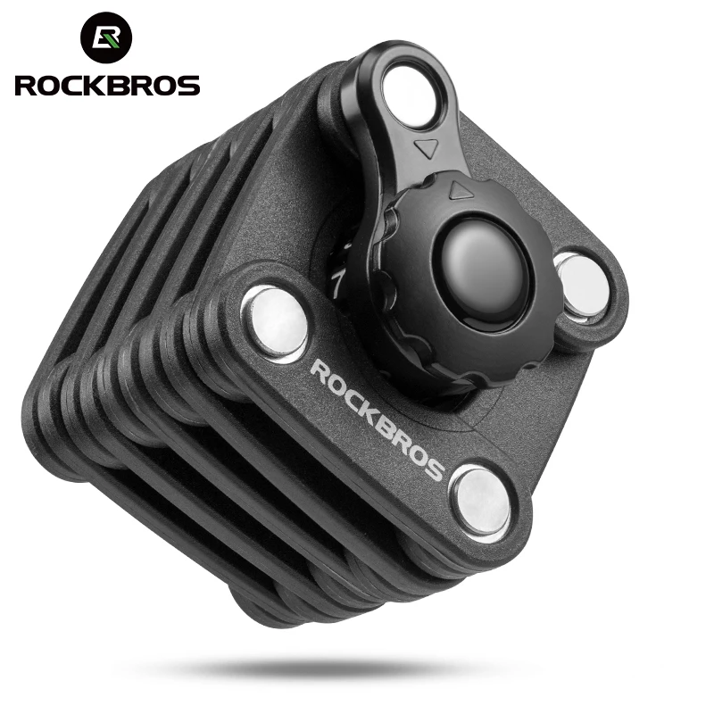 

ROCKBROS Password Bike Bicycle Lock Mini Portable High Security Drill Resistant Lock Anti Theft Cylinder MTB Bicycle Accessories