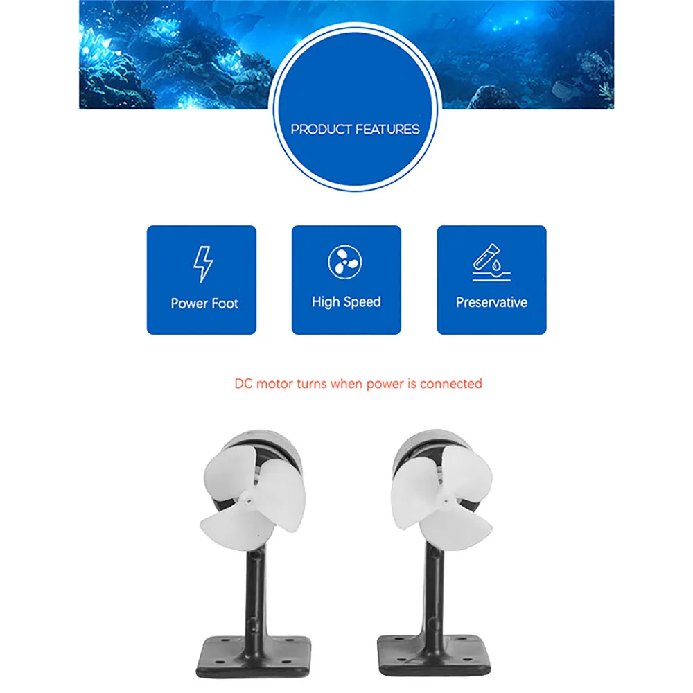 Реактивный двигатель для лодки моторчик с 3 лопастями и пропеллером 12 В - купить