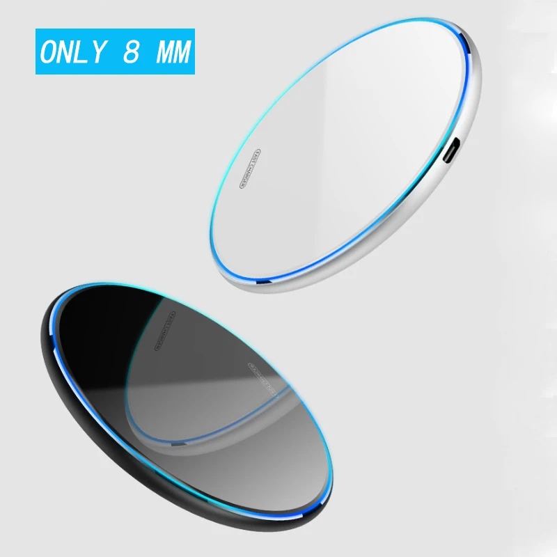 10w universal qi wireless charger for iphone 8 xr xs max 11 12 promax fast wireless charging mirror pad for samsung huawei free global shipping