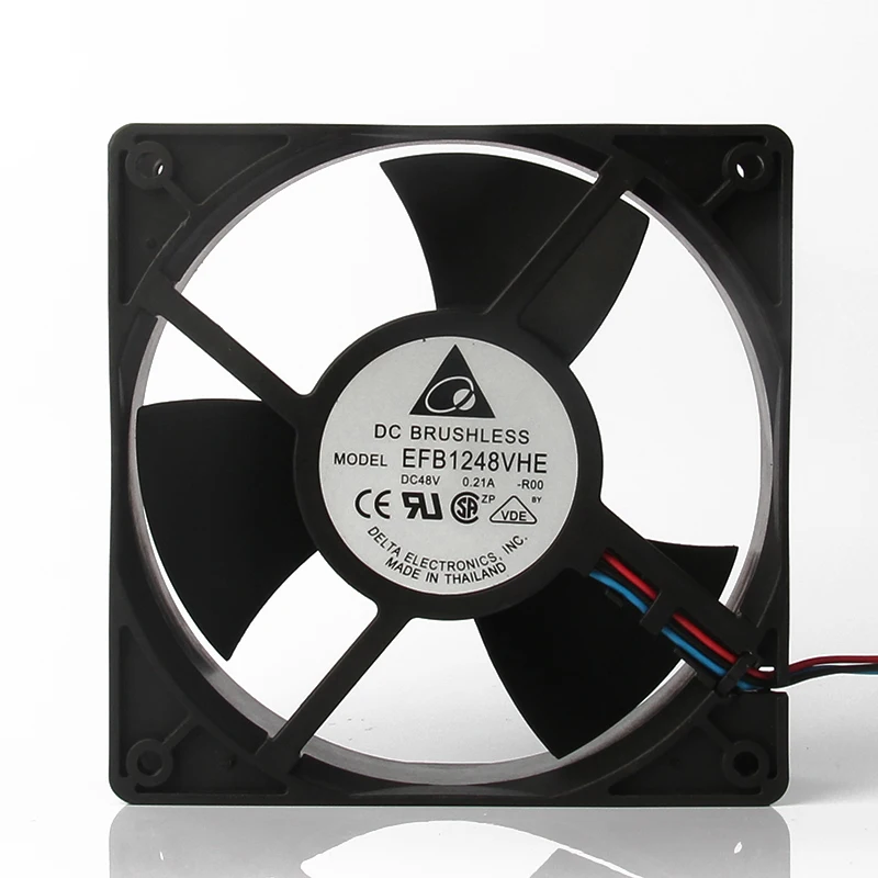 

Taiwan EFB1248VHE-ROO 120X120X38mm 12038 12CM 48V 0.21A Switch PC Case Gamer Cabinet Thermal Paste Processor Cooler Cooling Fan