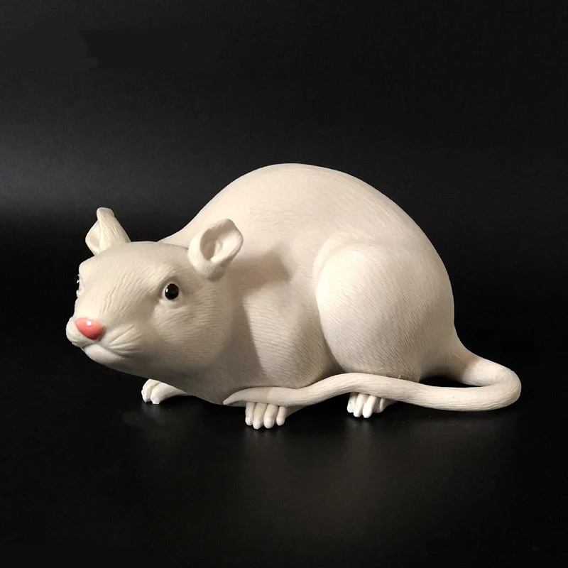 

ceramic mouse statue home decor crafts room decoration vintage rat ornament porcelain animal sculpture living room decoration