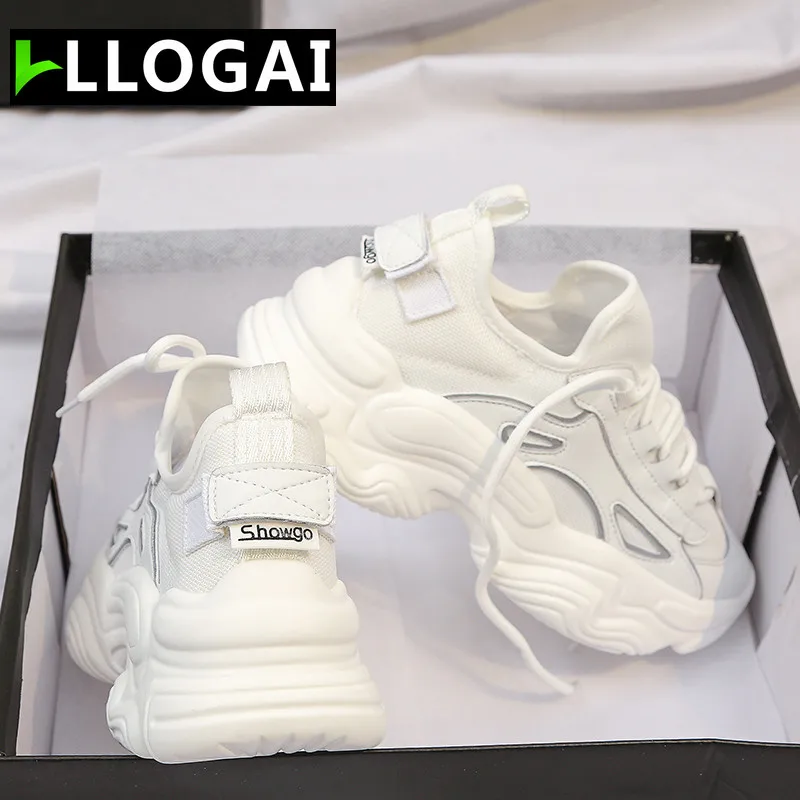 

Platform White Shoes for Women Sneakers Ins Super Fire Wild Spring Thick-soled Low-top Running Shoes for Women Vulcanized Shoes