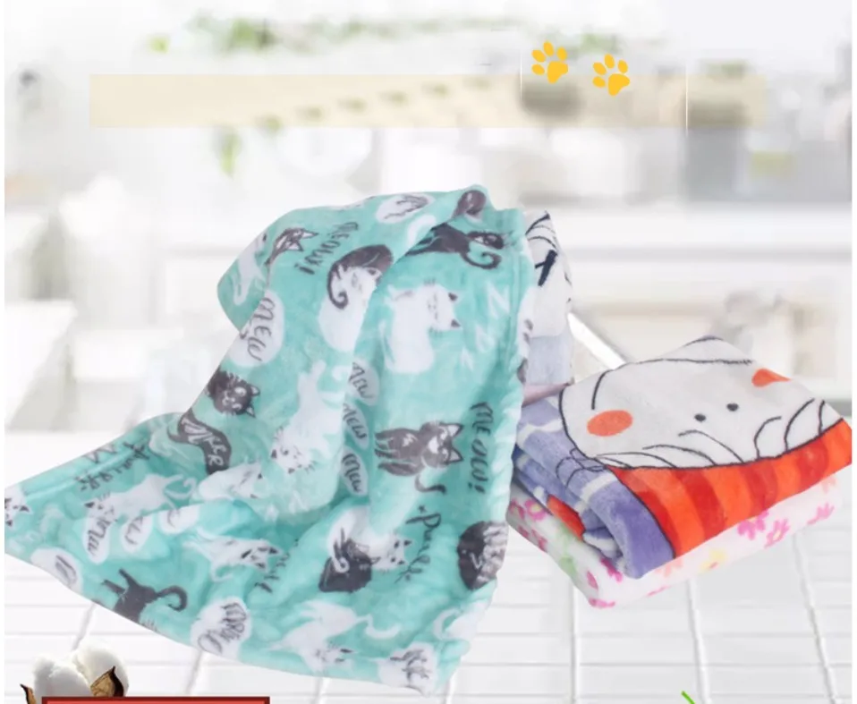 Одеяло для домашних животных, спальный коврик для кошек, коралловый флис, сохраняющее тепло, одеяло для маленьких и средних собак, кошек, зимняя кровать для собак, кошек, коврики для домашних животных