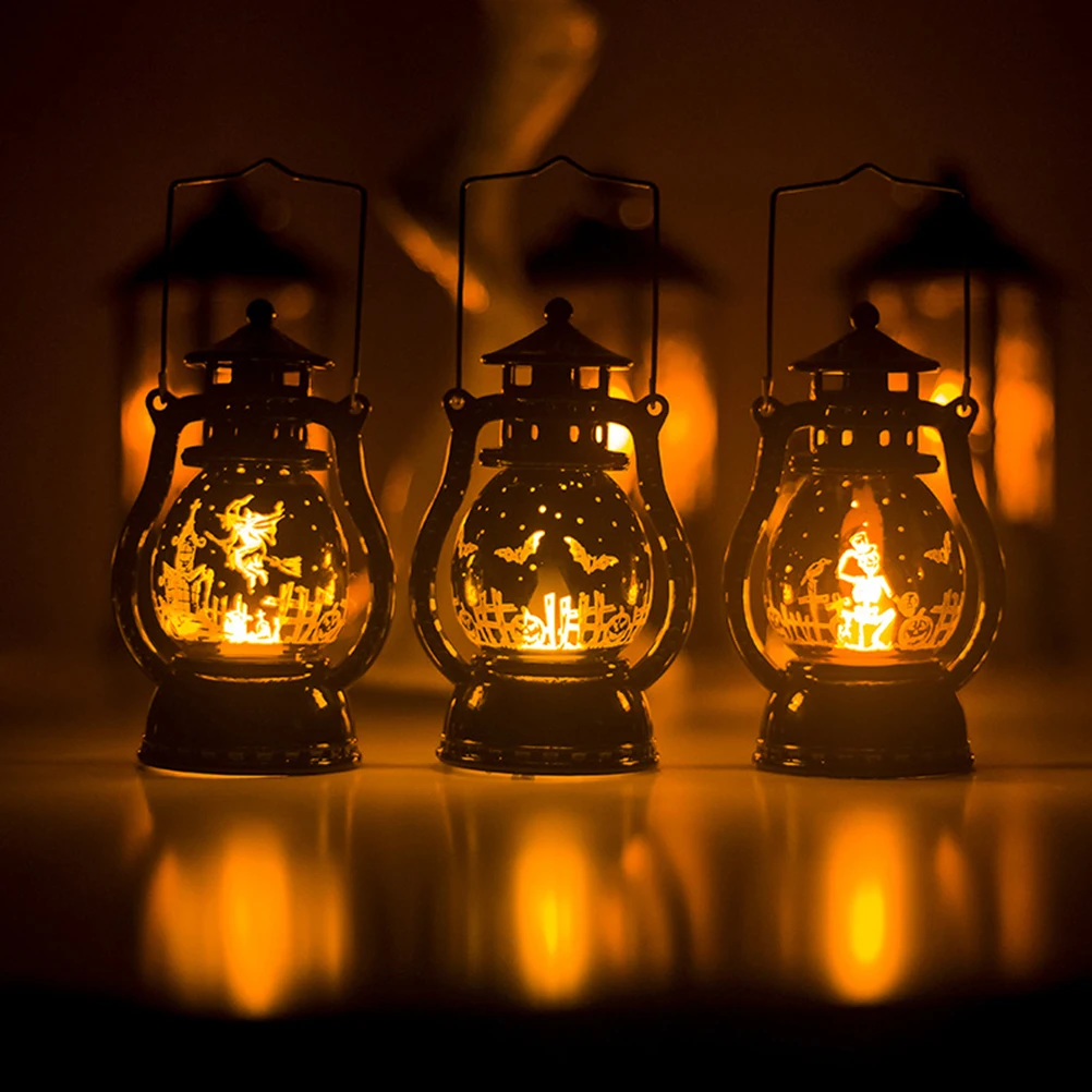 2019 светодиодный фонарь на Хэллоуин винтажный светильник в виде тыквы замка лампа