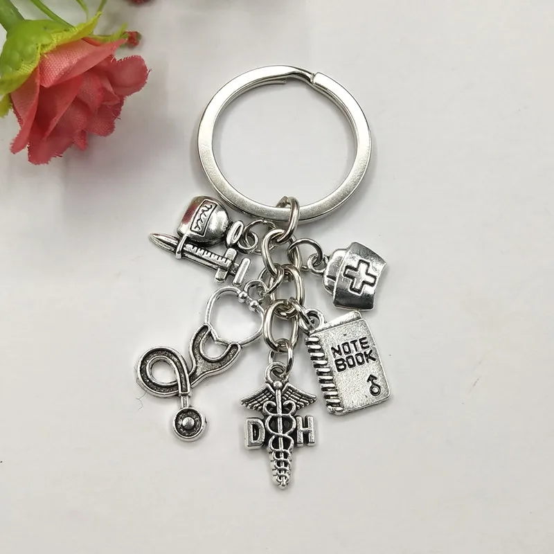 1 шт. шприц брелок-стетоскоп медсестра Кепка записная книжка брелок врача