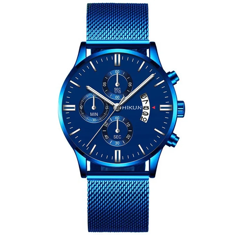 

Relogio Masculino 2020 Fashion casual Men's Business Watches Luxury Men Stainless Steel Mesh Band Analog Calendar Quartz Watch