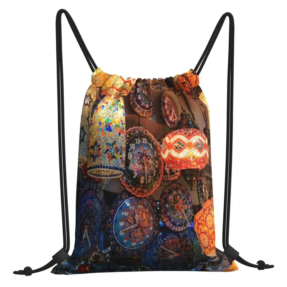 

Glass lamp new men and women drawstring backpack outdoor portable backpack travel fitness shopping bag drawstring backpack