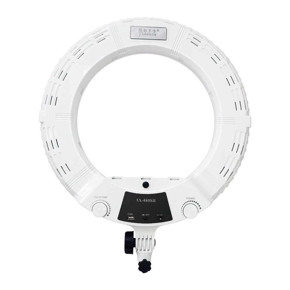 Yidoblo AX-480SII кольцевой светильник 18 дюймов фотографический светильник ing макияж Лампа 48 Вт селфи кольцевой светильник с штативом комплект телефон светодиодный видео светильник
