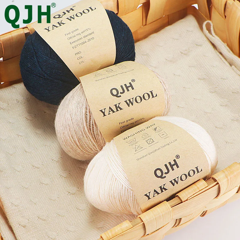 10PCS Undyed Natural  Organic Mongolian 100% Yak Wool Yarn For Hand knitting Crochet DIY Soft For Fashion Garments Baby Clothes