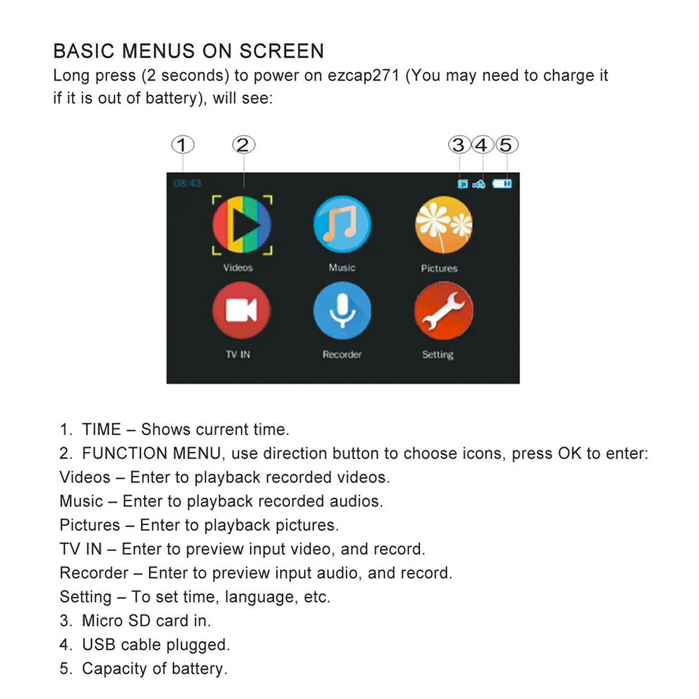 Коробка захвата звука 8 ГБ преобразователь AV карта VHS ленты для видеокамеры в