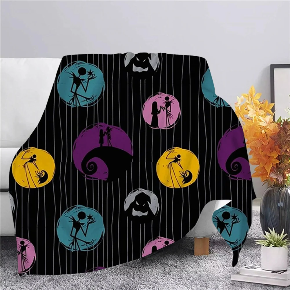 

CLOOCL Merry Christmas Warm Flannel Blanket Print Halloween Throws Blanket Hiking Picnic Flannel Blanket Washable Sherpa Blanket