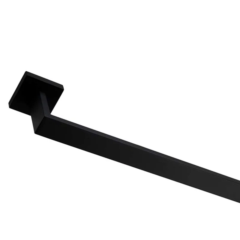 

Premium Stainless Steel Towel Bar Black Towel Rack Wall Mounted Towel Rail Towel Rod for Bathroom, Matte Black, 16-Inch
