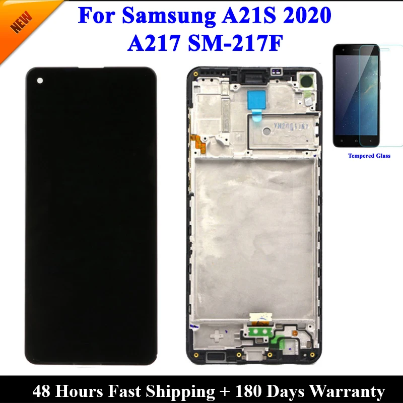 ЖК-экран для Samsung A21S 2020 ЖК-дисплей A217 SM-A21F с сенсорным дигитайзером в сборе
