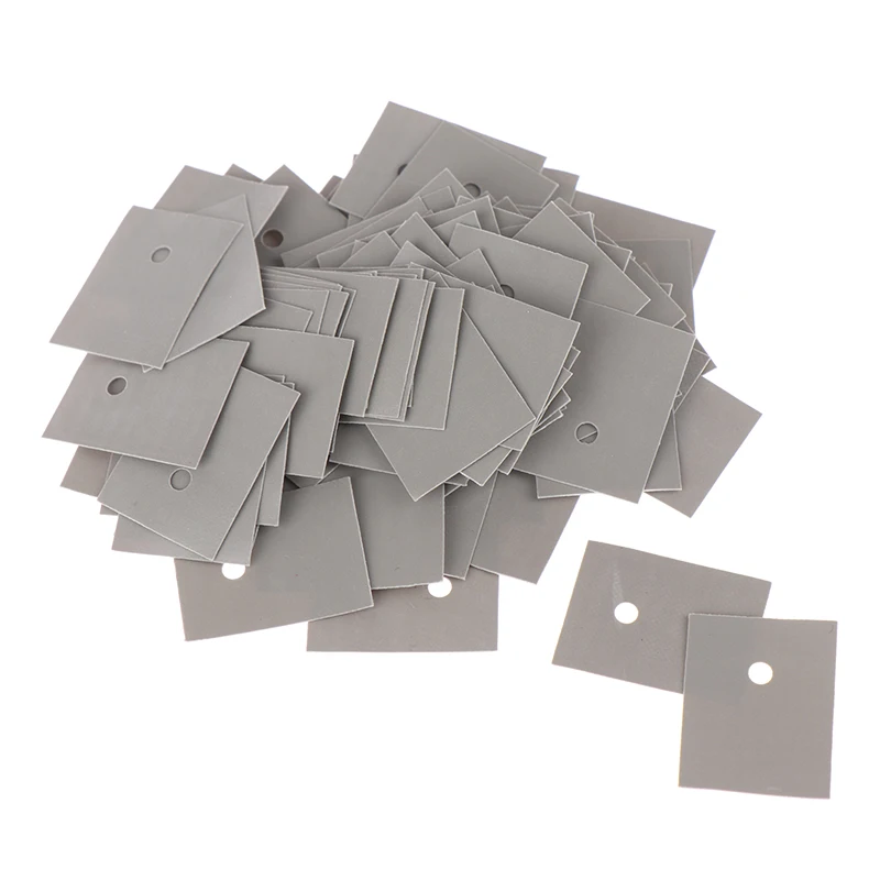 

100pc Large To-3p To-247 Silicone Sheet Insulation Pads Film