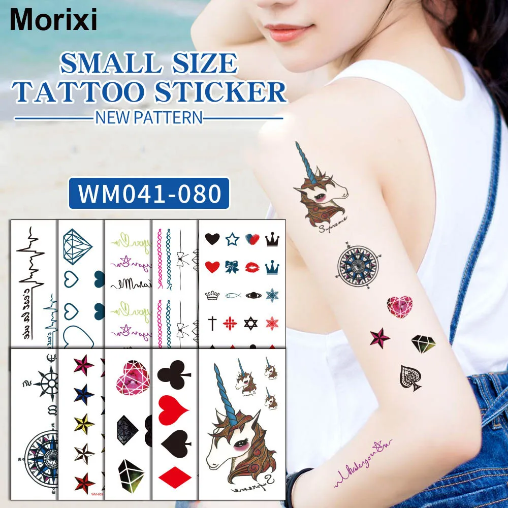 

Morixi fresh tattoo music festival nightclub Concealer tattoo for women ultra thin slider water transfer fake tattoo WM018