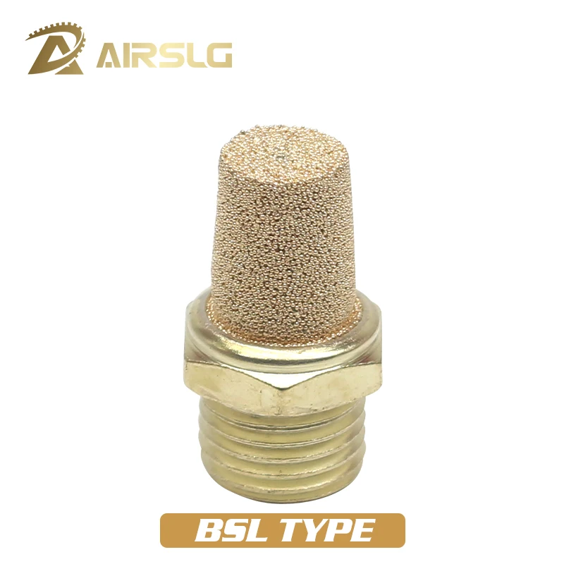 Пневматический латунный для глушителя выхлопного звука BSL BMSL BESL M5 1/8 &quot1/4&quot 3/8