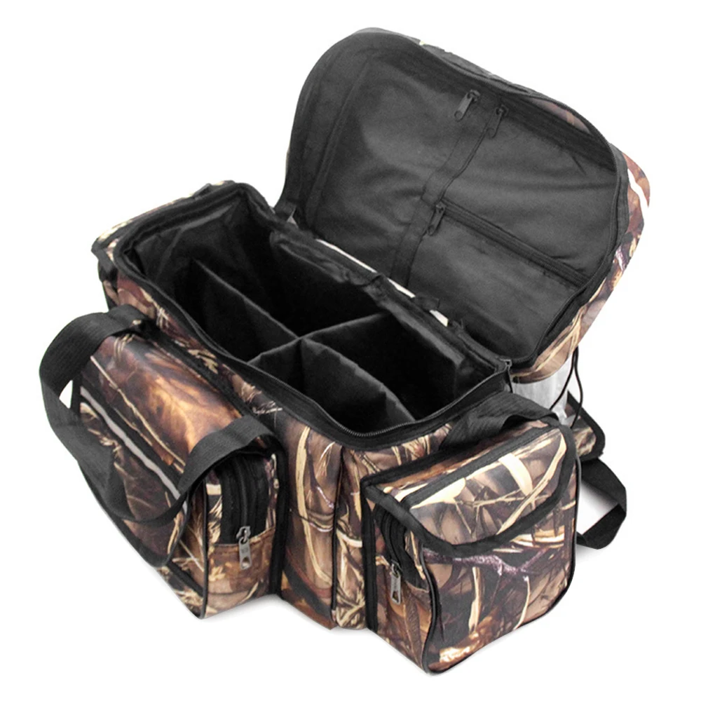 

Fishing Tackle Bag Waterproof Fishing Tackle Two-Layer Storage Bag Case Hunting Fishing Bag Shoulder Bag Fishing Tackle Bag Pack