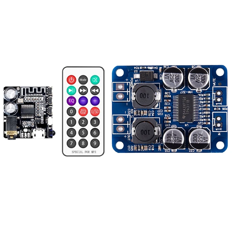 DC 8-26V TPA3118 PBTL Mono Digital Amplifier Board AMP Module With  VHM-314 Bluetooth 5.0 Mp3 Lossless Decoder Board