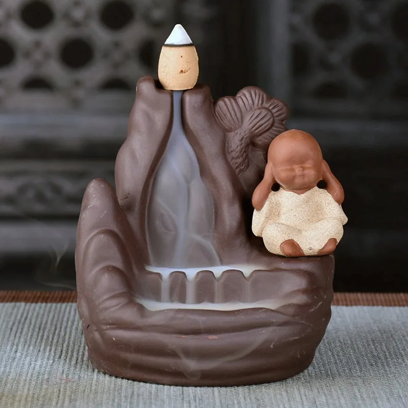 

Purple sand back flow incense burner incense fountain incense burners backflow incense burner buddhist supplies