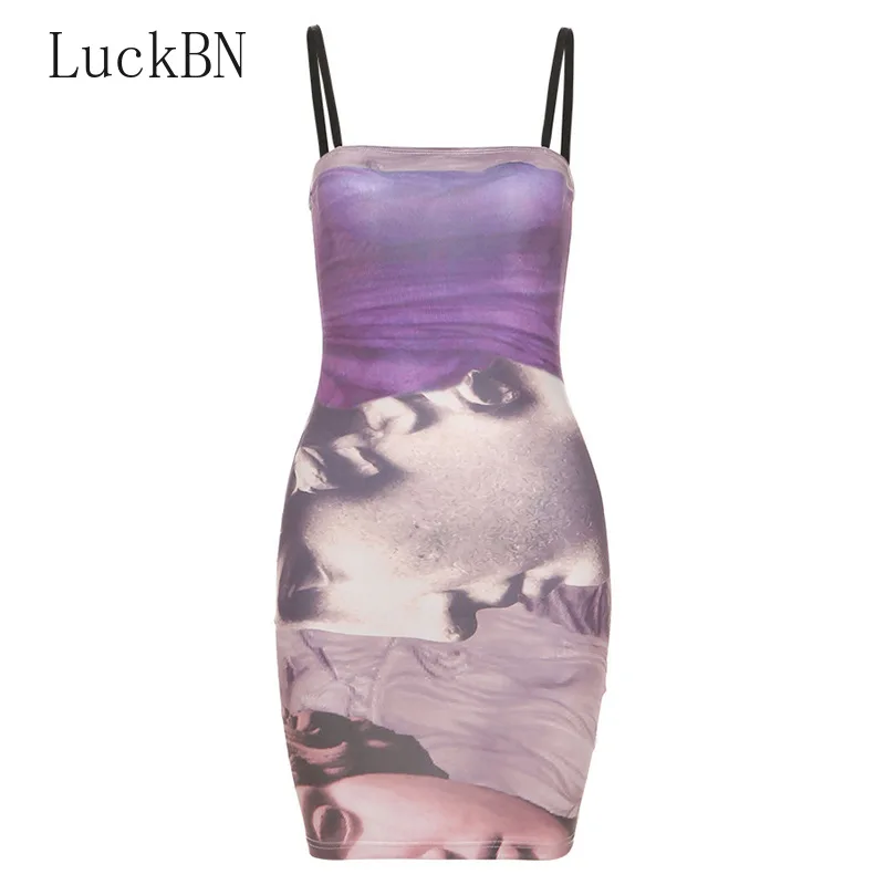 

Summer Dress Fashion Sling One-shoulder Mesh Hollow Dress Women's Clothing Hollow Mini Dress for The New Leisure Vacation 2021