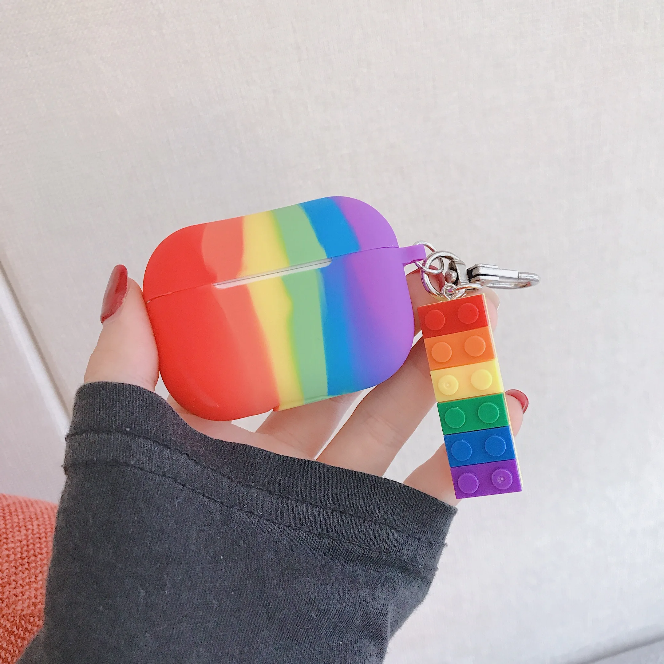 Мягкий силиконовый чехол для Airpods 1 2 3 новый радужные цвета защитный наушников