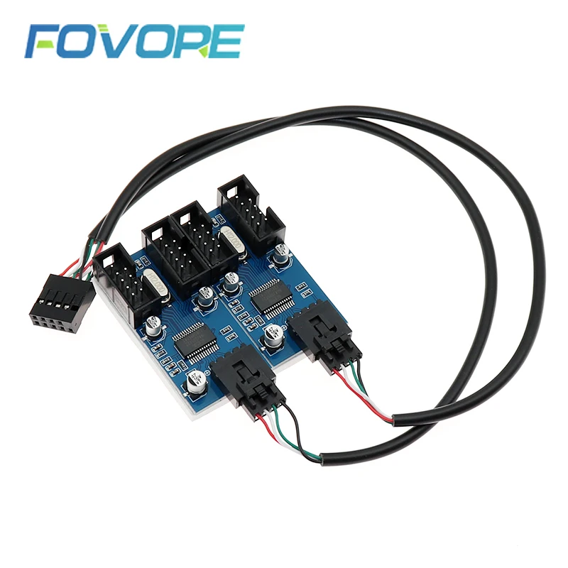 USB 9 pin Материнская плата USB-разъем штекер чехол для ПК Внутренний от 1 до 4