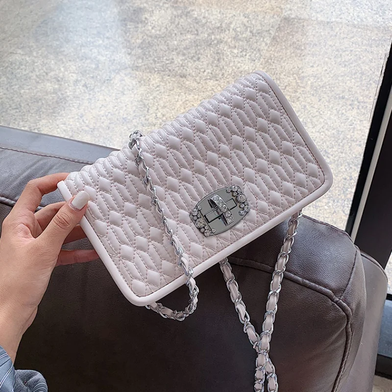 

Women Bag PU Leather Crossbody Bags For Women Small Chain 2020 Summer Elegant Shoulder Handbags Female Cross Body Bag
