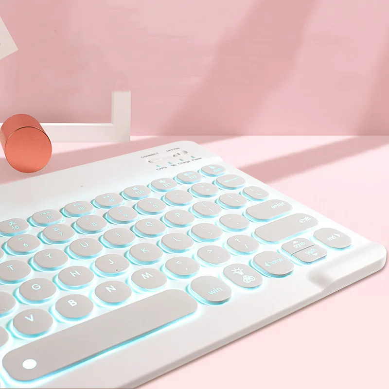 

10-дюймовая Беспроводная мини-клавиатура RGB, совместимая с портативной Bluetooth-лампой