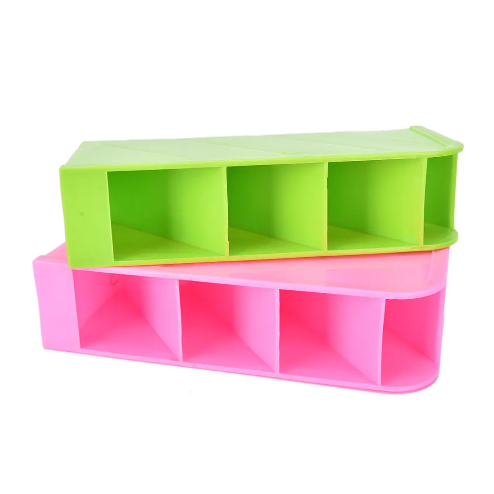 Macaron color desktop storage box thickened plastic rectangular debris sorting four boxes |