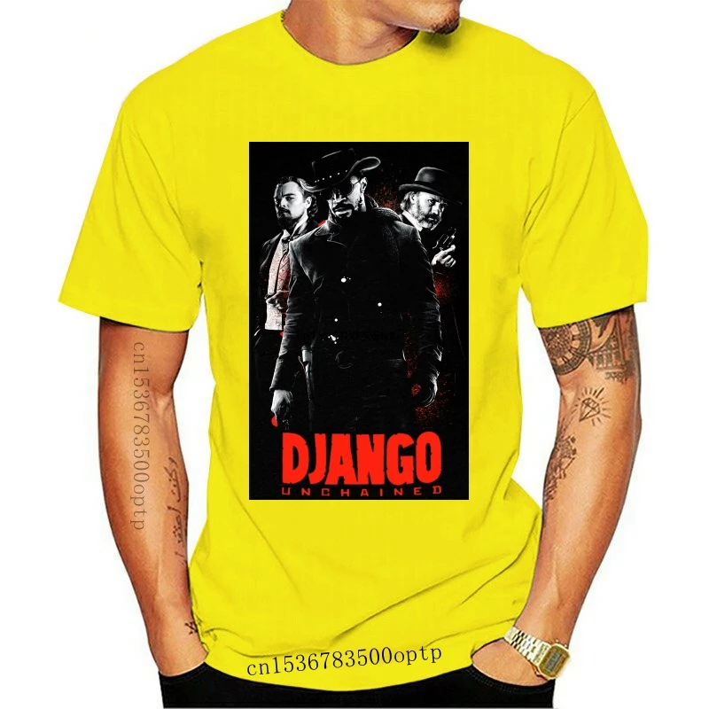 

Новинка, Мужская футболка Django с цепочками, Квентин Тарантино Леонардо, черная одежда 6-A-334