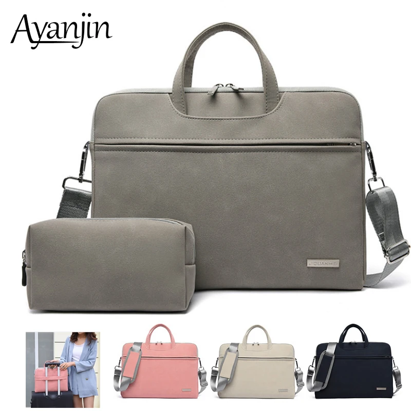 matte shoulder handbag for macbook air pro 13 15 16 inch bag sleeve laptop case for xiaomi lenovo 14 15 6 women business bags free global shipping