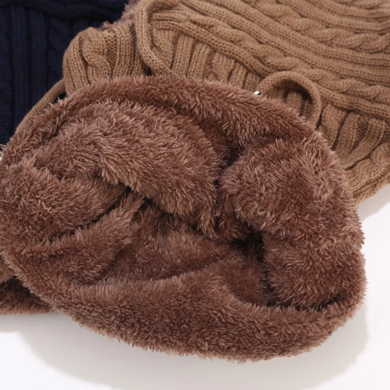 Новинка 2019 Стильная однотонная плотная вязаная шапка Зимняя Теплая Лыжная Шапка