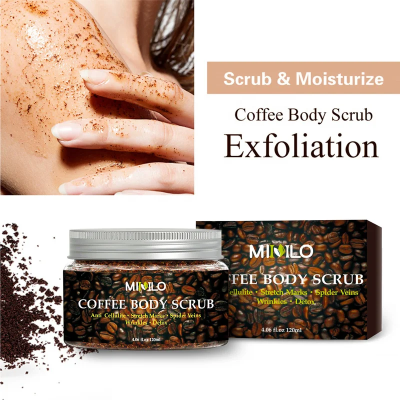 Coffee Scrub Body Cream Natural Organic Formula Facial Sea Salt Exfoliating Whitening Moisturizing Anti Cellulite Treatment Acne