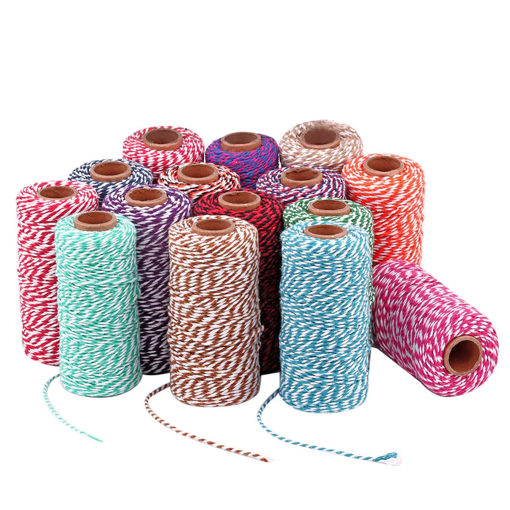 Два цвета хлопок пекарь Шпагат Веревка деревенская страна ремесла аксессуары