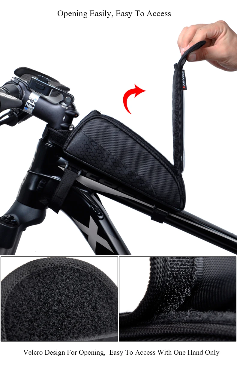 Велосипед EASYDO велосипедная сумка MTB Сумка водонепроницаемая Передняя труба рамка сумка экран сенсорный телефон Сумки велосипедные дорожные сумки