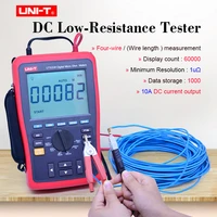uni t ut620b digital micro ohm meter dc low resistance tester 60mo 6kohm ohmmeter data storage 4 wire measure usb data transfer